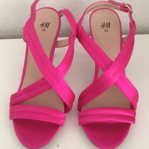 Hot Pink Strappy Sandals